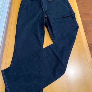 Brand new. Size 8 curvy high rise. Midnight blue Jeans with Silver pocket Buckle